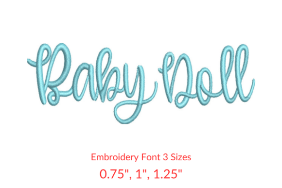 Baby Doll Font Embroidery Designs for Holiday Collections